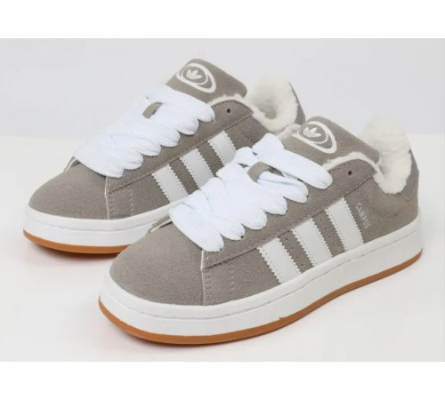Кроссовки Adidas Campus 00s Grey White Gum With Fur