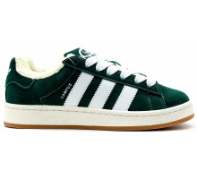 Кроссовки Adidas Campus 00s Dark Green With Fur замша
