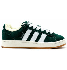 Кроссовки Adidas Campus 00s Dark Green With Fur замша