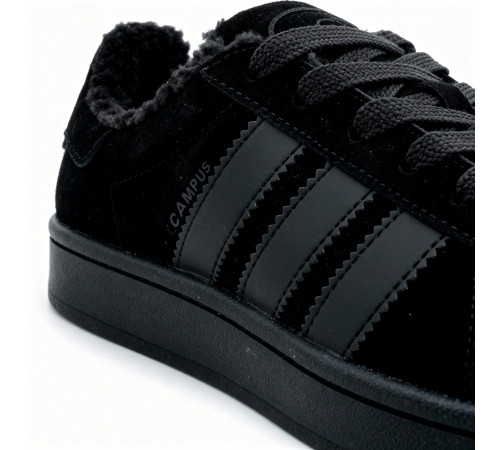 Кроссовки Adidas Campus 00s Total Black With Fur