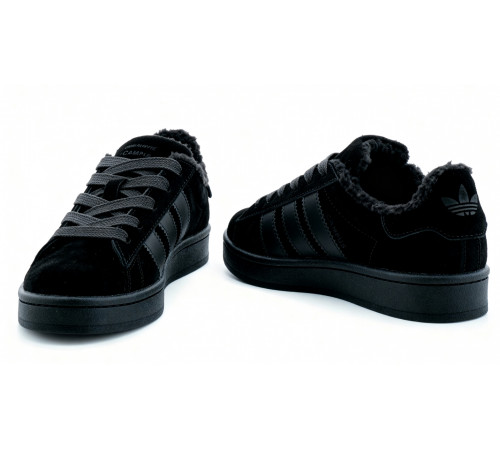 Кроссовки Adidas Campus 00s Total Black With Fur