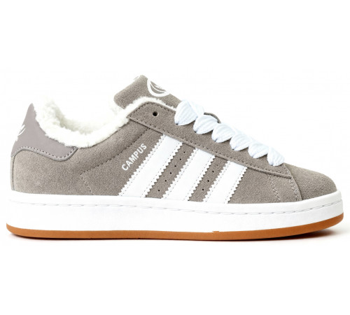 Кроссовки Adidas Campus 00s Grey White Gum With Fur