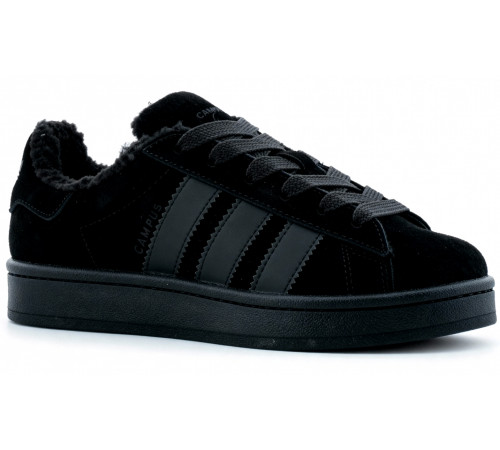 Кроссовки Adidas Campus 00s Total Black With Fur