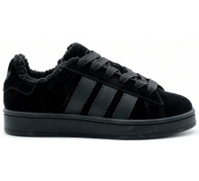 Кроссовки Adidas Campus 00s Total Black With Fur