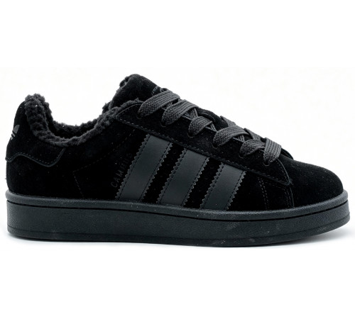 Кроссовки Adidas Campus 00s Total Black With Fur