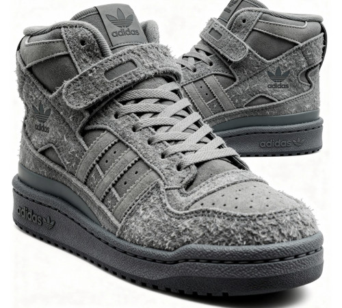 Кроссовки Adidas Forum High Winter Suede Grey
