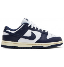 Кроссовки Nike Dunk Low White Vintage Navy
