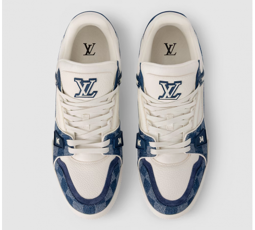 Louis Vuitton Trainer Damier Denim White Blue