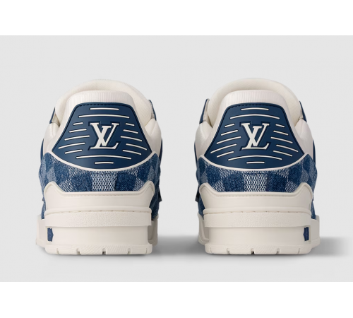 Louis Vuitton Trainer Damier Denim White Blue