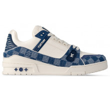 Louis Vuitton Trainer Damier Denim White Blue