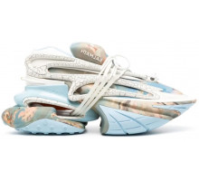 Кроссовки Balmain Unicorn Blue Leather Lace-Up