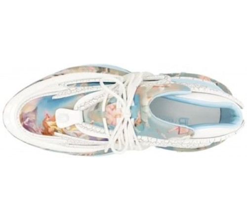 Кроссовки Balmain Unicorn Blue Leather Lace-Up