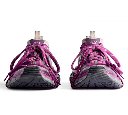 Balenciaga 3XL Mesh-Panel Sneakers Grey Purple