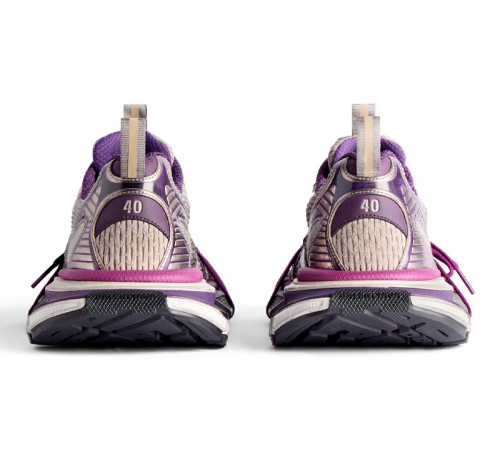 Balenciaga 3XL Mesh-Panel Sneakers Grey Purple