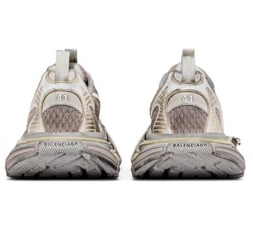 Balenciaga 3XL Mesh-Panel Sneakers Milk Bronze Old золотые