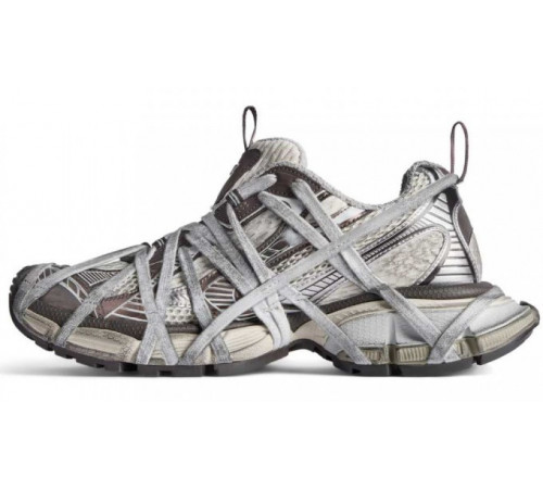 Balenciaga 3XL Extreme Lace Sneaker Worn-Out Brown Grey