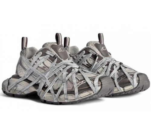 Balenciaga 3XL Extreme Lace Sneaker Worn-Out Brown Grey