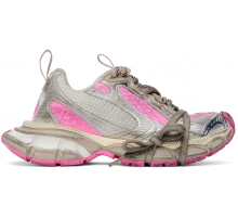 Balenciaga 3XL Mesh-Panel Sneakers White Grey Pink