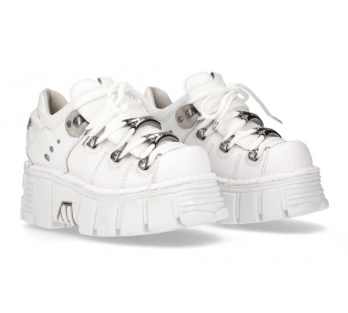 Ботильоны New Rock M-120N-S14 White Metallic Collection