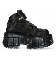 Ботильоны New Rock M-285-C80 Black Metallic Collection