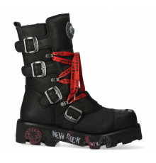 Ботинки New Rock M-373MTL-C1 Black Red Ranger Collection
