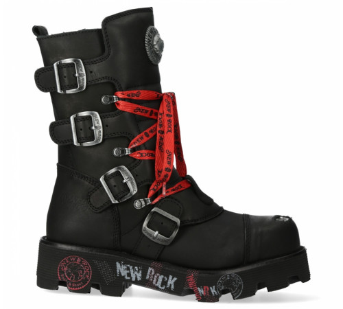 Ботинки New Rock M-373MTL-C1 Black Red Ranger Collection