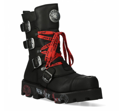 Ботинки New Rock M-373MTL-C1 Black Red Ranger Collection