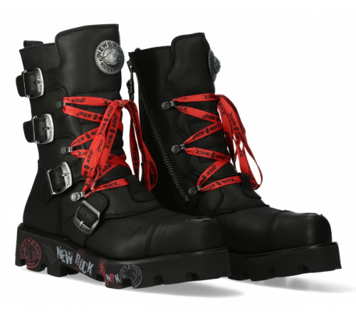 Ботинки New Rock M-373MTL-C1 Black Red Ranger Collection