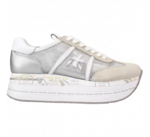 Premiata Beth серебристые с бежевым