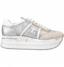 Premiata Beth серебристые с бежевым