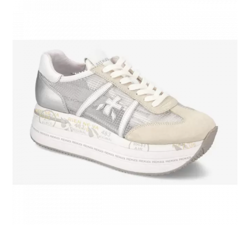Premiata Beth серебристые с бежевым