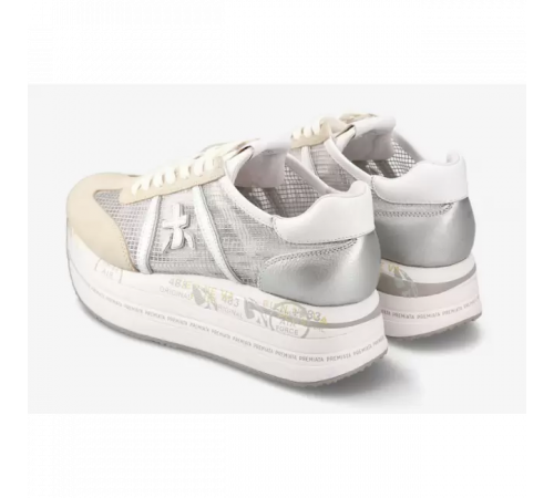 Premiata Beth серебристые с бежевым