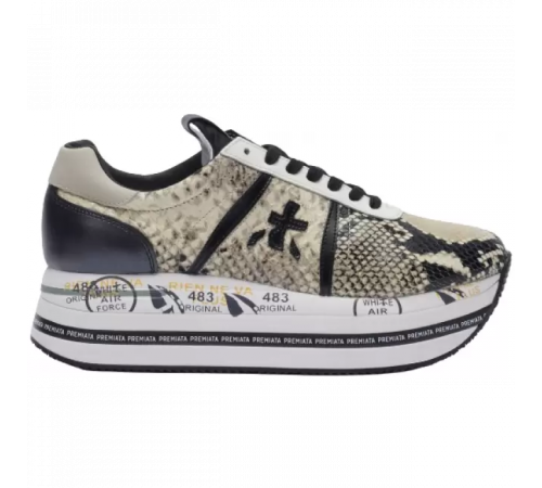 Кроссовки Premiata Beth Grey Python