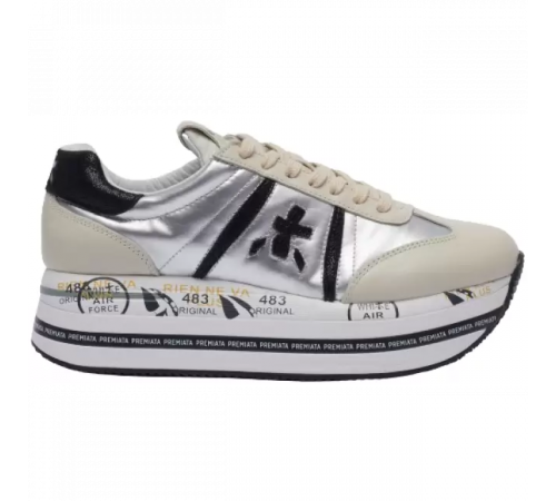 Premiata Beth бежевые с серебристым