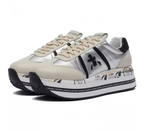 Premiata Beth бежевые с серебристым