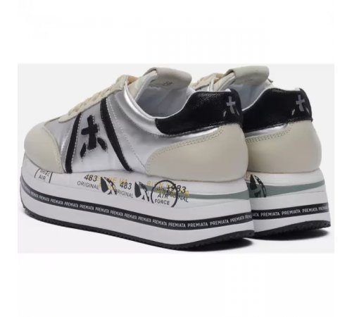 Premiata Beth бежевые с серебристым