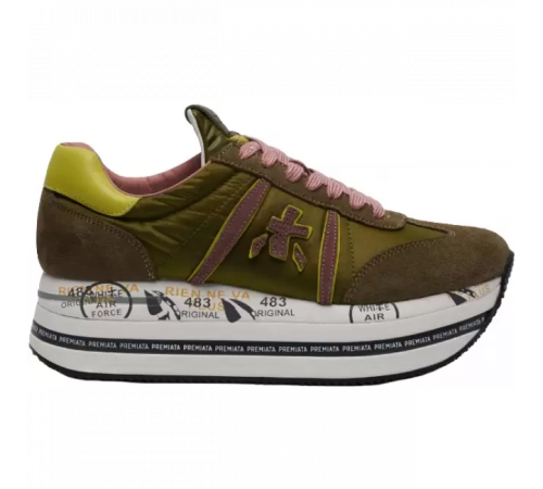 Кроссовки Premiata Beth Green Pink