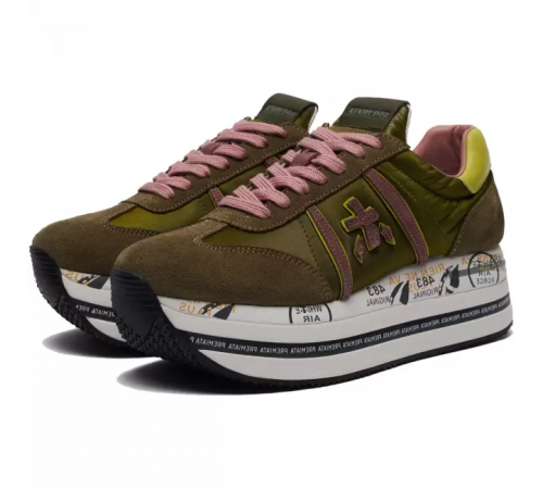 Кроссовки Premiata Beth Green Pink