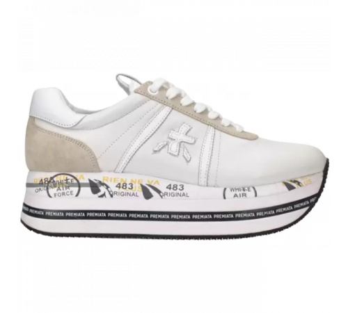 Premiata Beth белые с бежевым