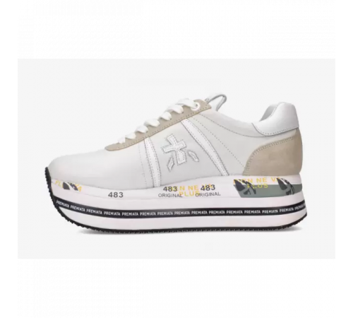 Premiata Beth белые с бежевым