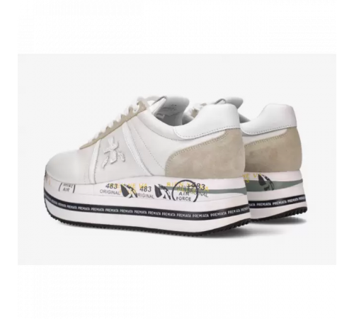 Premiata Beth белые с бежевым