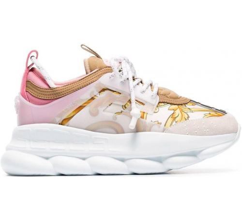 Кроссовки Versace Chain Reaction 2 Chainz White Pink