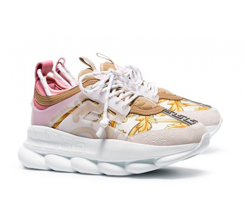 Кроссовки Versace Chain Reaction 2 Chainz White Pink