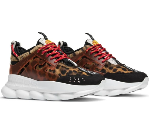 Кроссовки Versace Chain Reaction Leopard