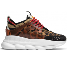 Кроссовки Versace Chain Reaction Leopard