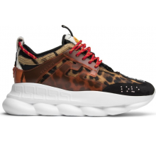 Кроссовки Versace Chain Reaction Leopard
