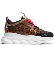 Кроссовки Versace Chain Reaction Leopard