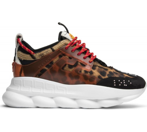 Кроссовки Versace Chain Reaction Leopard