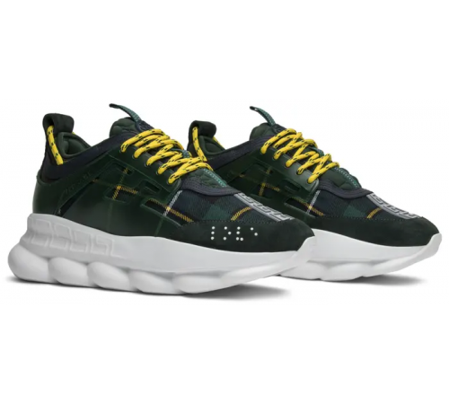 Кроссовки Versace Chain Reaction Green Wool