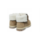 Ботинки Timberland Authenitcs Teddy Fleece Waterproof Fold-Down Beige зимние